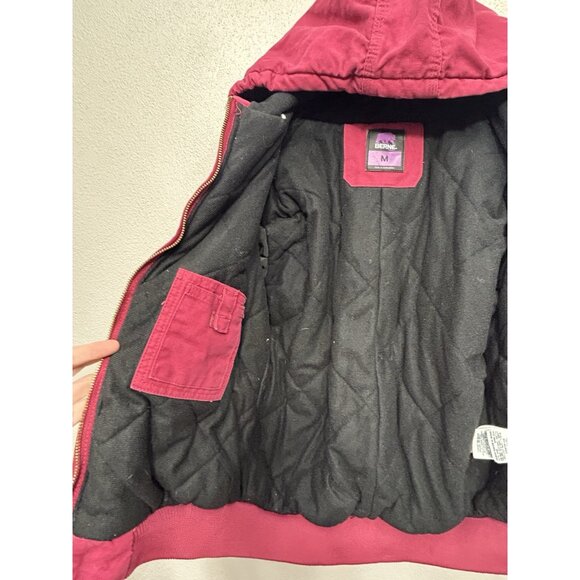 Berne canvas Coat Jacket Youth Girls MEDIUM 10-12 Pink Insulated Duck Chore Hood - Picture 6 of 8